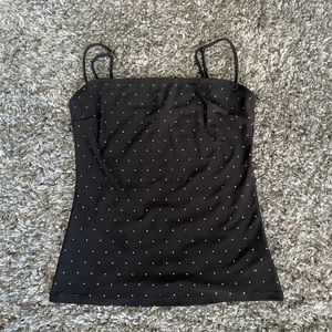 Black diamond/sparkly cami top